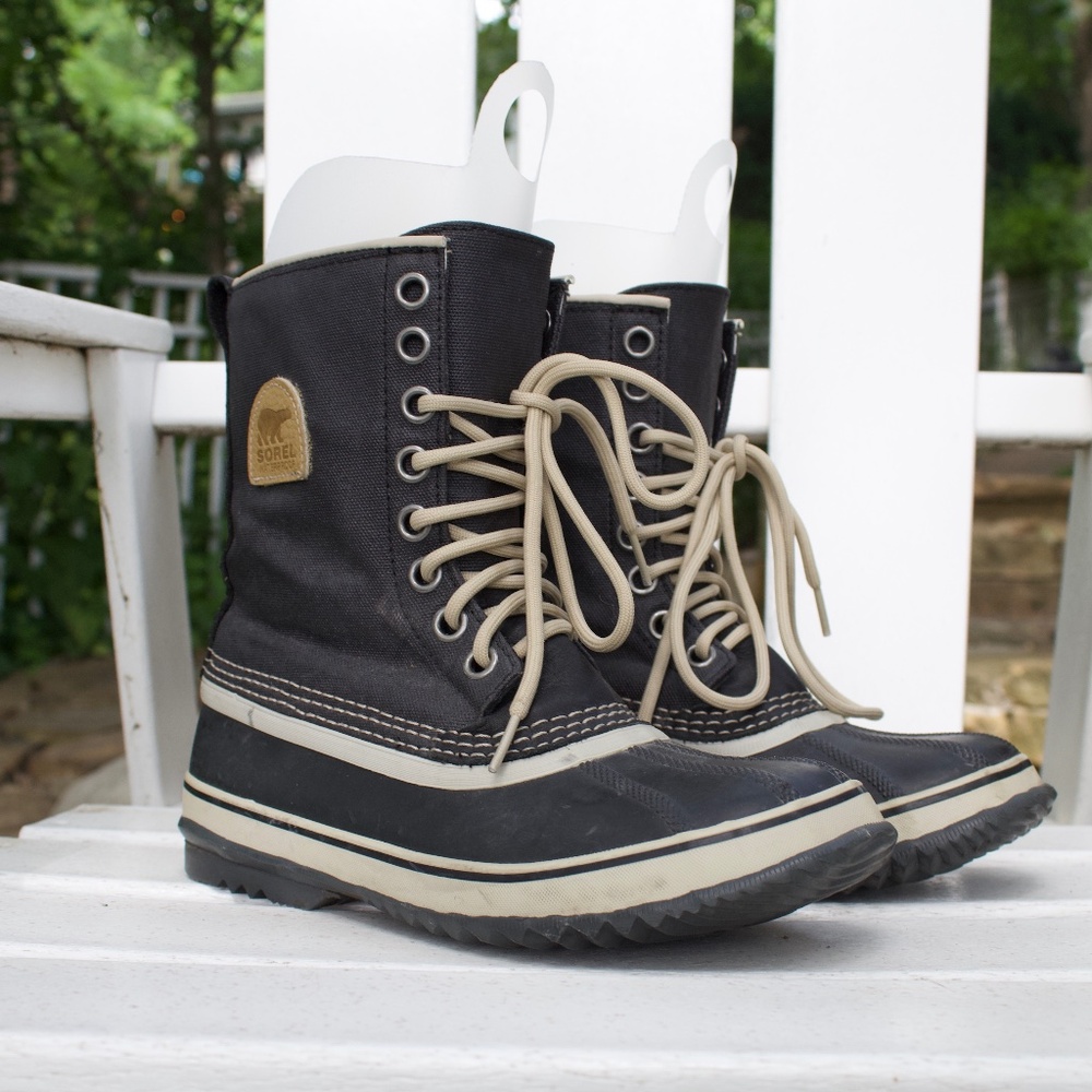 Sorel 1964 Premium Leather Rubber Laced Snow Boots Waterproof Women's 8
